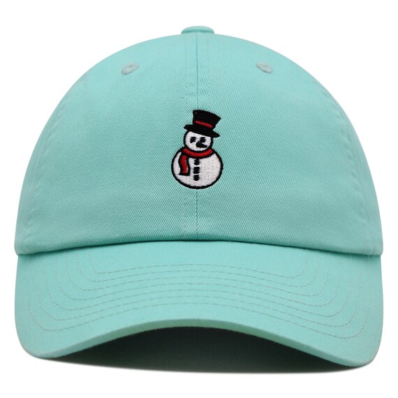 Embroidered Snowman Dad Hat - Winter Christmas Baseball Cap  display picture 1