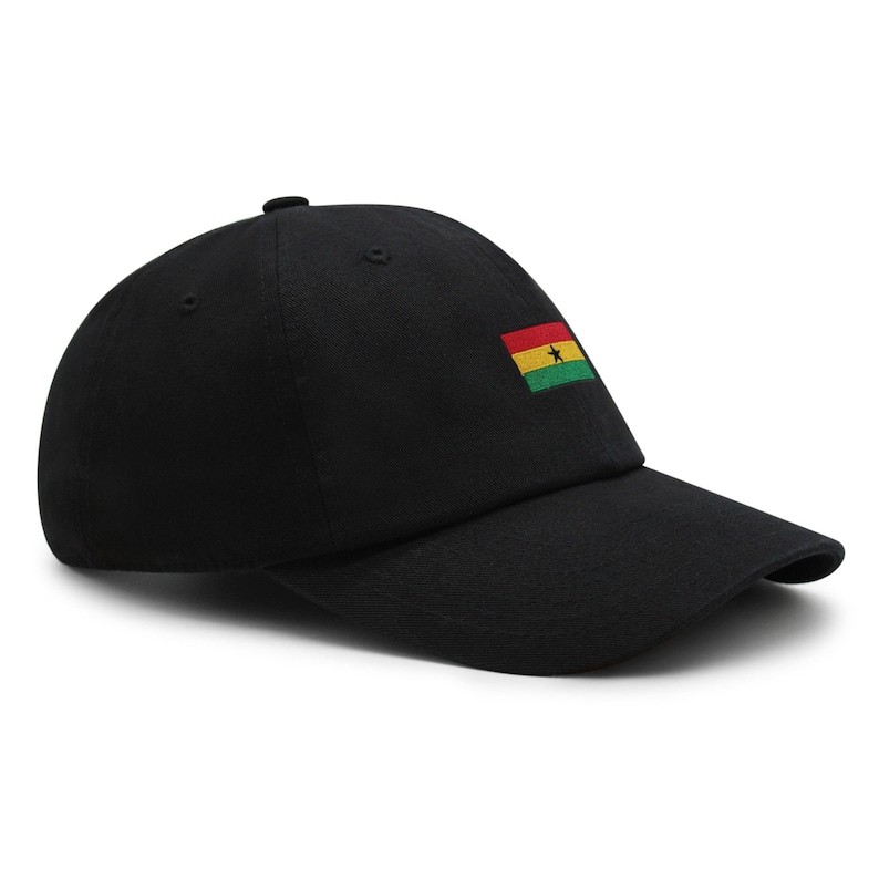 Ghana Flag Dad Hat: Embroidered Cotton Baseball Cap image 3