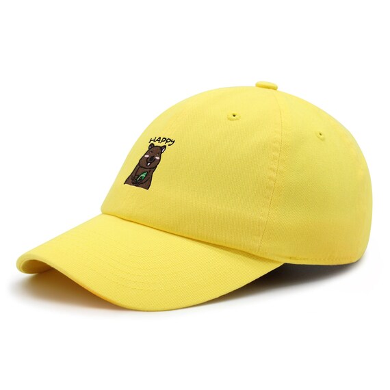 Embroidered Happy Quokka Dad Hat - Cotton Baseball Cap - Etsy