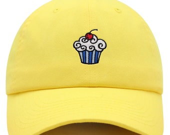 Embroidered Cupcake Dad Hat, Premium Cotton Baseball Cap