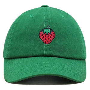 Strawberry Fruit Premium Dad Hat Embroidered Cotton Baseball Cap Foodie