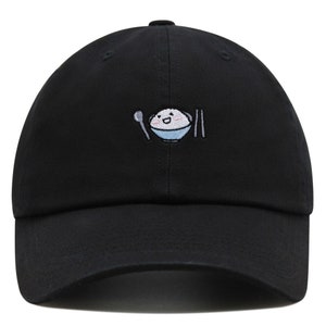 Yum Yum Premium Dad Hat Embroidered Baseball Cap Asian Food Rice