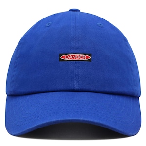 Dad Hat met gevarenbord: geborduurde katoenen baseballpet