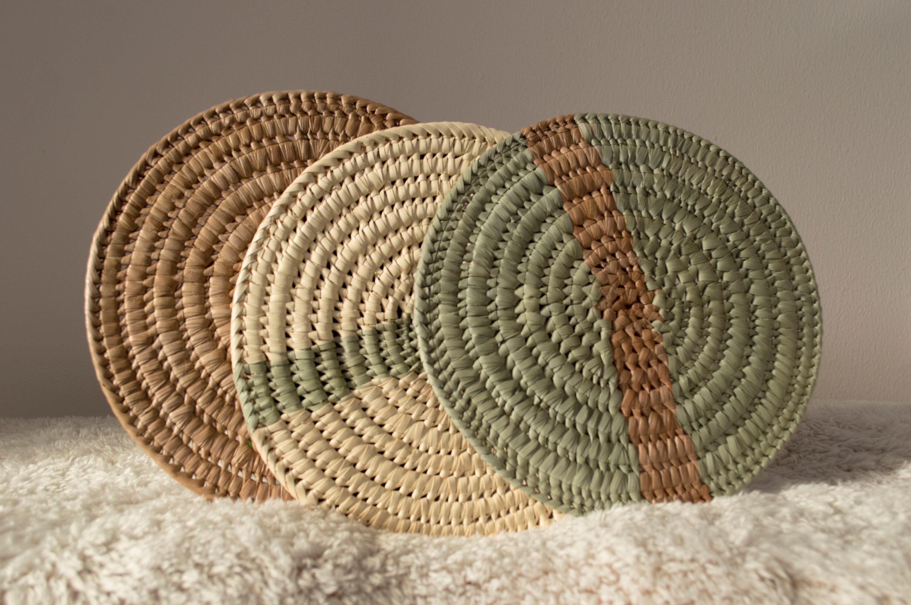 Palm Leaf Trivet Set/Kitchen&Dining/Home Decor/Trivet set/Pot Etsy