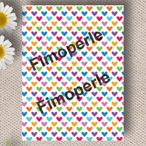 1 feuille papier transfert pour polymère soluble a l'eau ref005