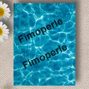 1 feuille papier transfert pour polymère soluble a l'eau ref011