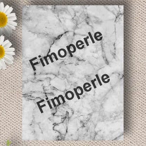 1 feuille papier transfert pour polymère soluble a l'eau ref010
