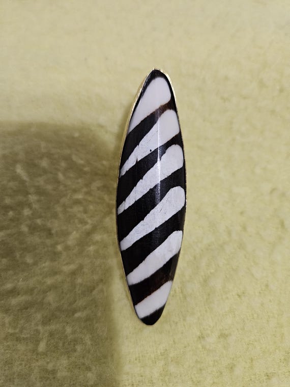 Zebra Print Adjustable Ring - image 1