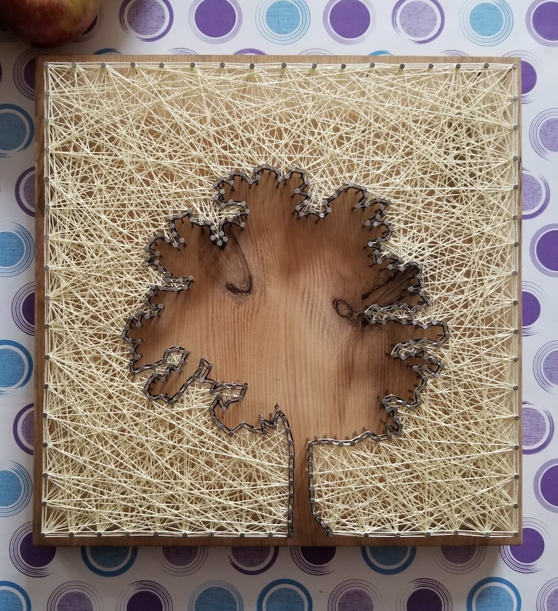 Tree String Art on pine wood Etsy