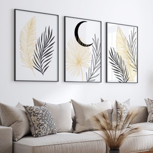 Mustard Wall Art Prints, Botanical Wall Art, Yellow Wall Art, Mustard and Grey prints, Lounge Wall Prints, Mustard Botanical Wall Prints