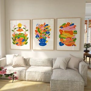 Pablo Picasso Set of 3 Exhibition Prints, Picasso Art Gallery Poster, Blue, Red, Green, Yellow, Wall Art Prints, Famous Artists Wall Art