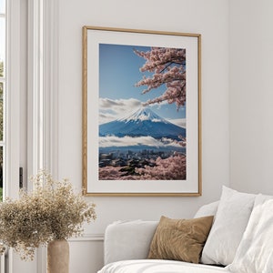 Mount Fuji Art Print: Japanese Travel Poster, Living Room Wall Decor