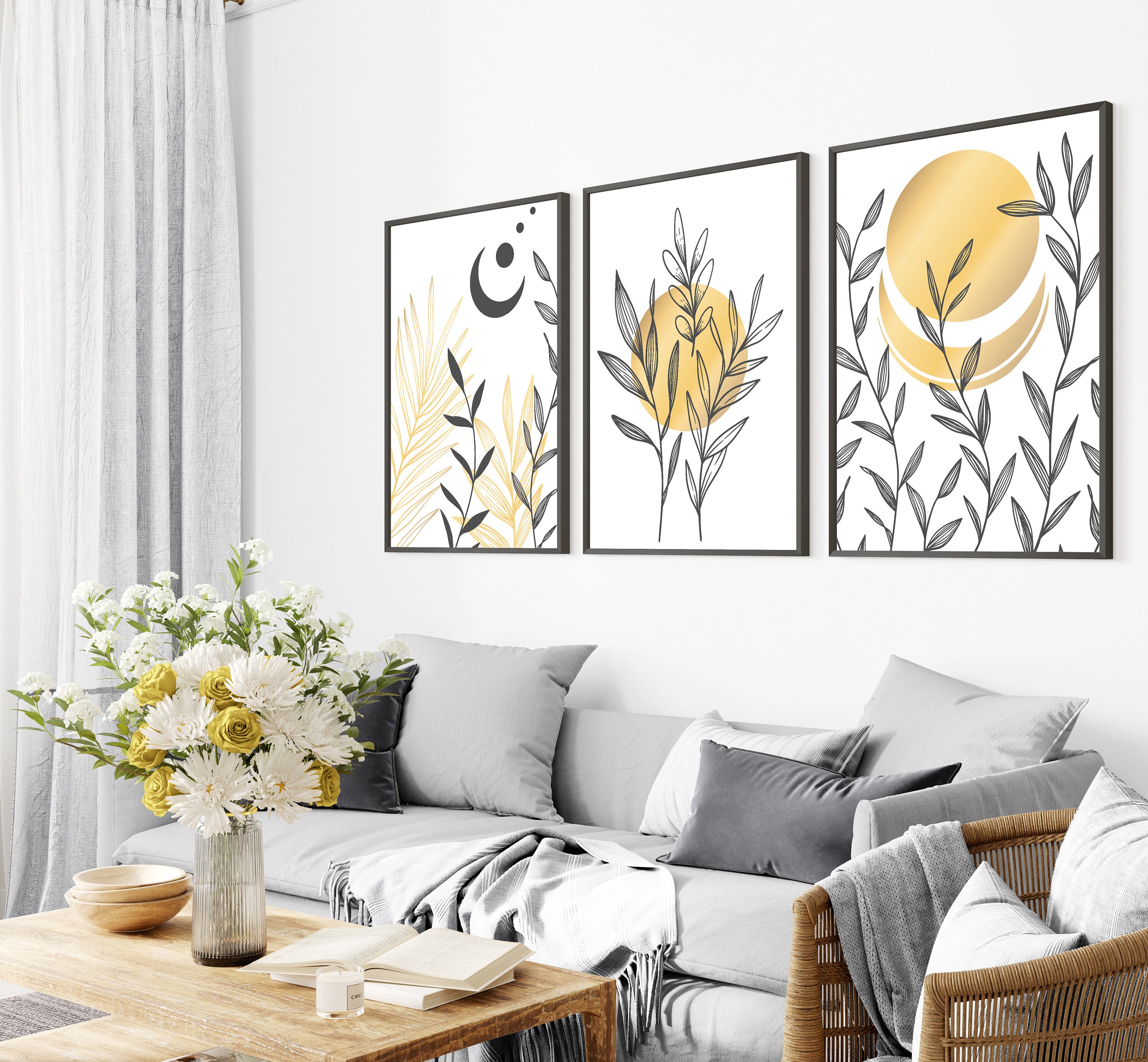 Mustard Wall Art Prints Mustard Wall Art Yellow Wall Art Etsy UK