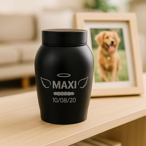 Custom Engraved Pet Urn For Dogs Ashes, Personalized Dog Memorial Cremation Urn, Cat Urn For Ashes Keepsake, Pet Remembrance Memorial Gift