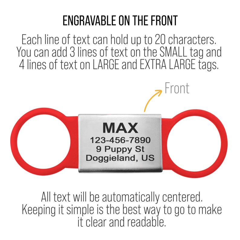 Custom Engraved Pet ID Tags Personalized Slide on ID Tag Dog Etsy