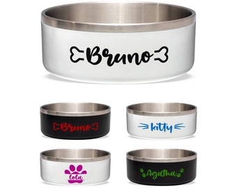 Personalized Pet Bowl with Name, Custom Non-Slip Stainless Steel Dog & Cat Food and Water Feeding Bowl, Gift for Animal Moms, Dog Food bowl