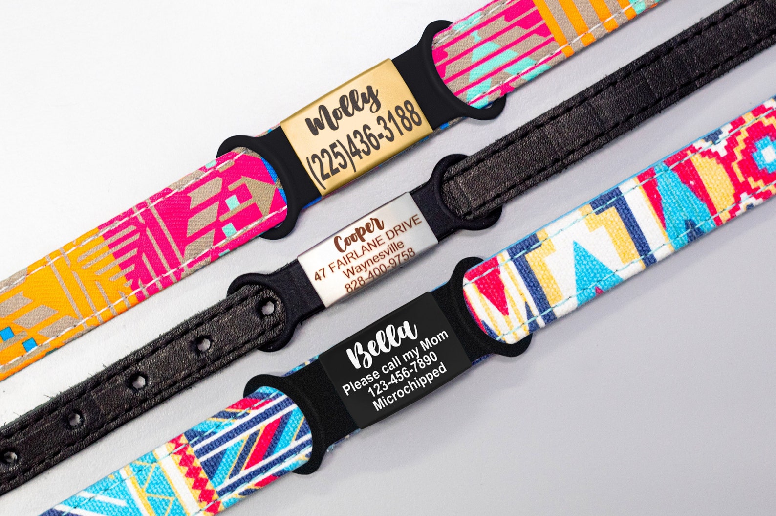 Custom Engraved Pet ID Tags Personalized Slide on Pet ID Tag Etsy