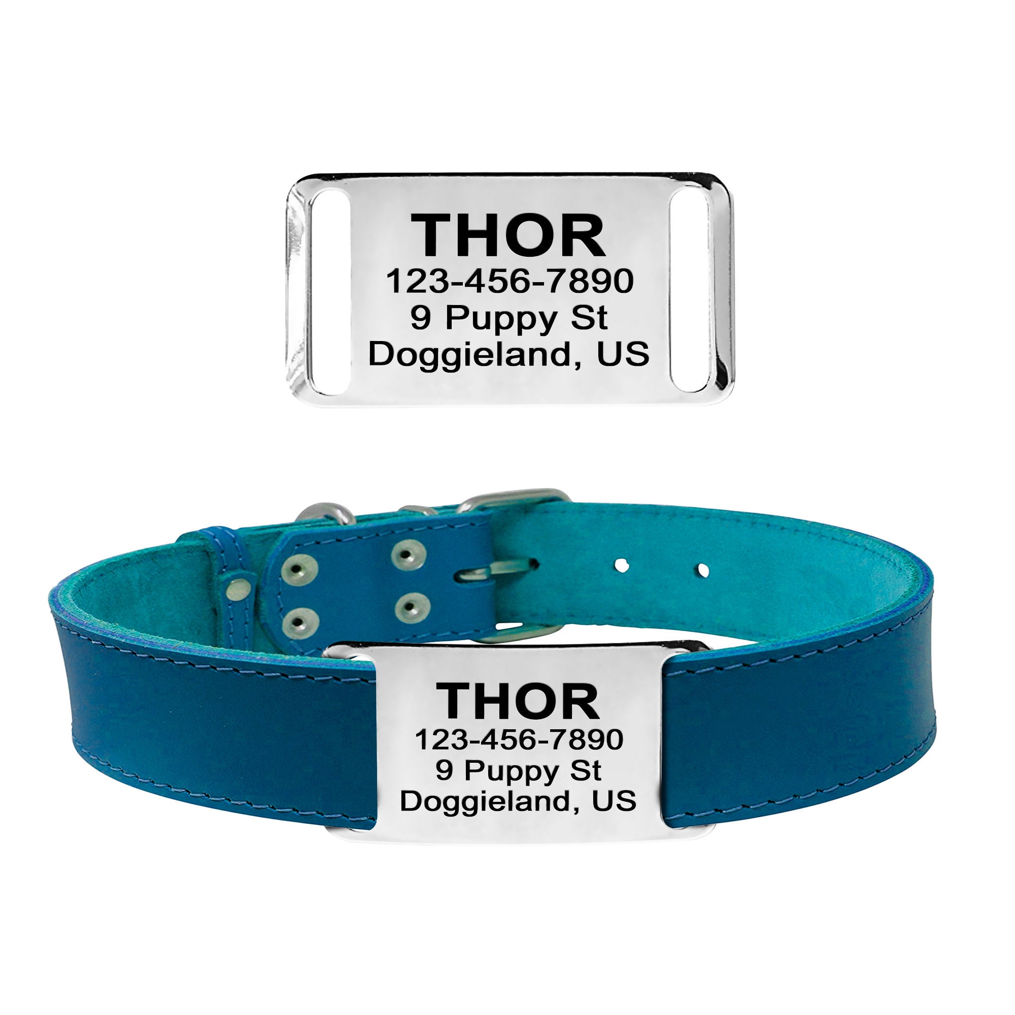 Personalized Slide on Pet ID Tag Dog Collars Custom Engraved Etsy India