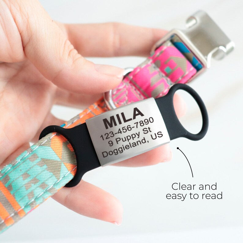 Custom Engraved Pet ID Tags Personalized Slide on ID Tag Dog Etsy