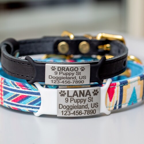 Custom Engraved Pet ID Tags Personalized Slide on ID Tag Dog Etsy