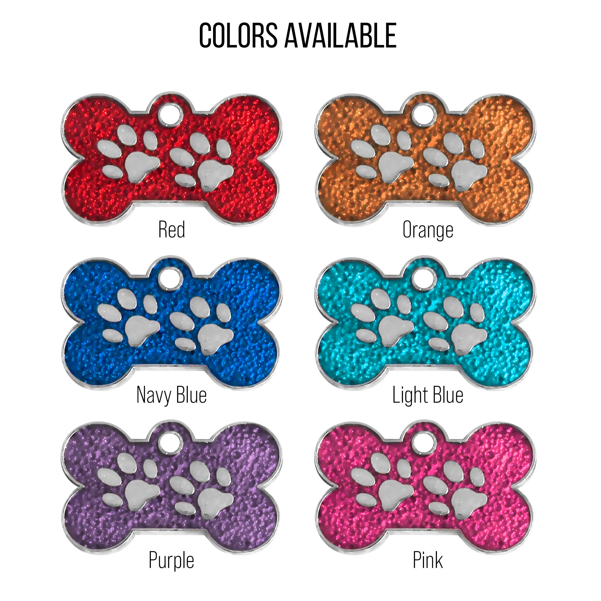 Custom Bone Pet ID Name Tag for Dog Collars Personalized Etsy