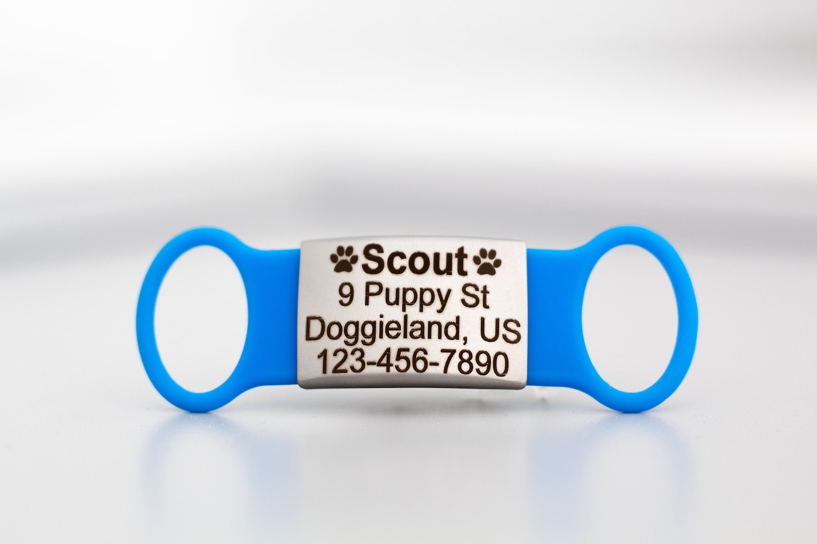 Slide on Silent Pet ID Tags Personalized Engraved Dog ID Tag Etsy