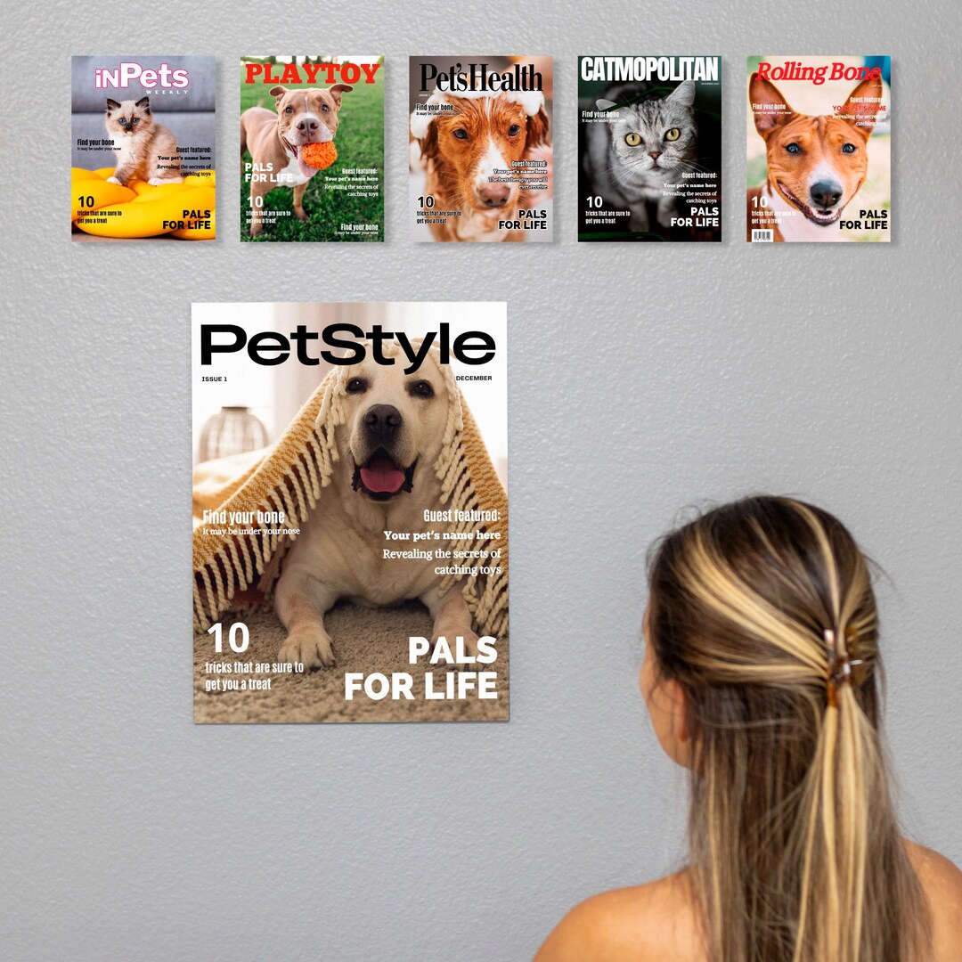 Custom Magazine Cover Pet Portrait
