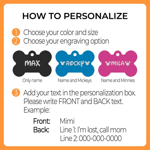 Disney engraved id tag hot sale