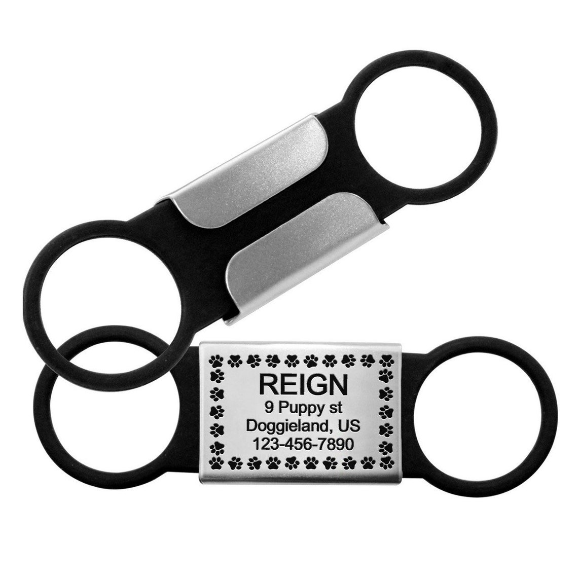 Custom Engraved Pet ID Tags personalized Slide On ID Tag Dog Etsy