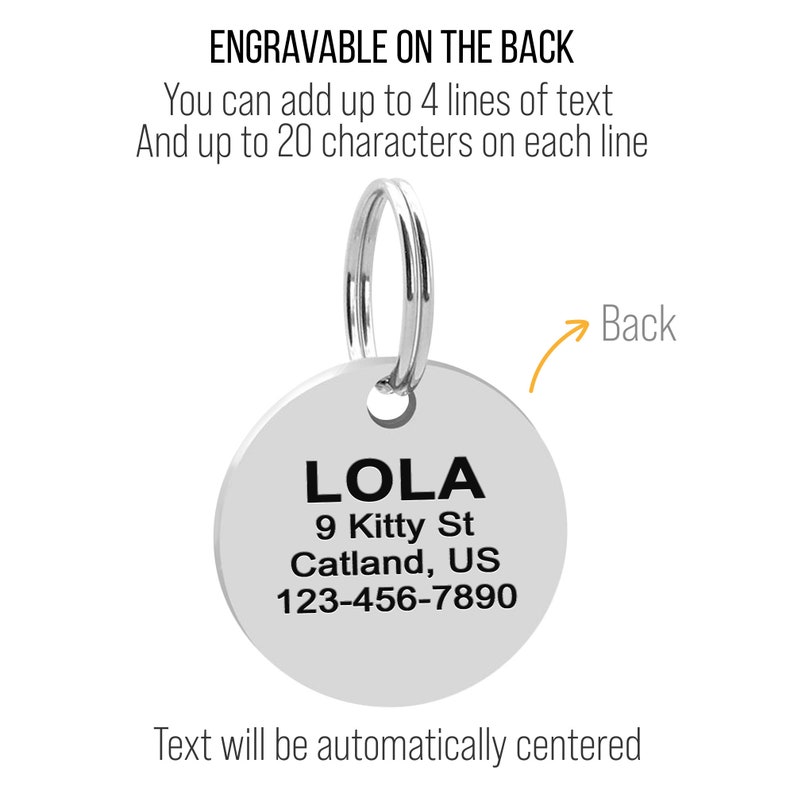 Custom Paw Dog Name Tag Personalized Engraved Bling Pet ID Etsy