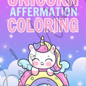 unicorn affirmation coloring pages | Unicorn coloring book | Affermation coloring book | Kids coloring pages | printable coloring book | kid