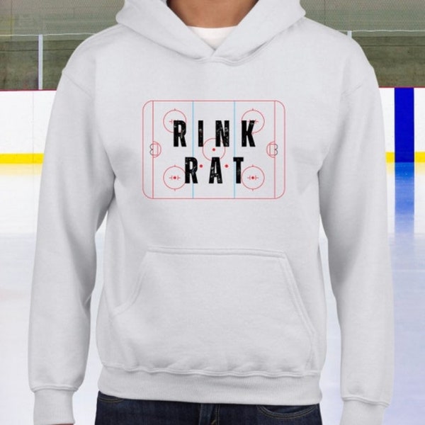 Rink rat youth sweatshirt | Kids hockey sweatshirt | Rink rat hoodie | Hockey player sweatshirt | Hockey sweatshirt