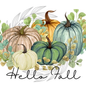 Hello Fall PNG Fall Pumpkin Png Fall Png Fall Digital - Etsy