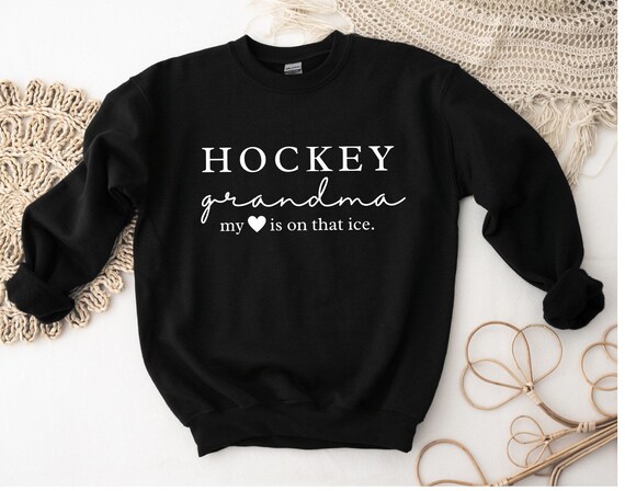 Hockey Grandma Sweatshirt Hockey Gift Etsy