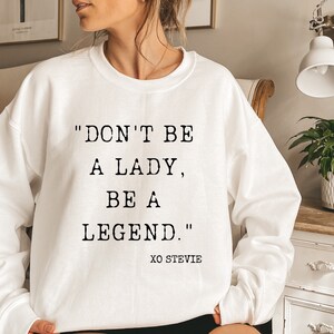 Vintage Graphic Tee – “Don’t Be A Lady, Be A Legend” Rock Band Shirt For Women (Unisex Fit)