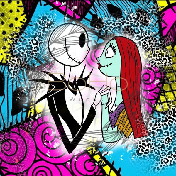 Jack and sally, nightmare before Christmas png