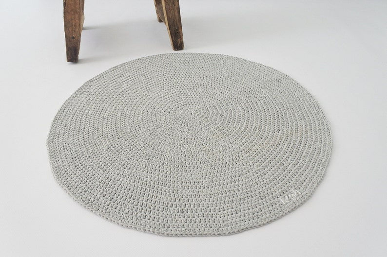 Round Gray Rug Round Bath Mat Round Bathroom Rug Small Etsy