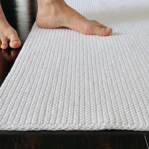 Benutzerdefinierte Größe Baumwoll-Badematte: Handgefertigter Wendeteppich - Farboptionen