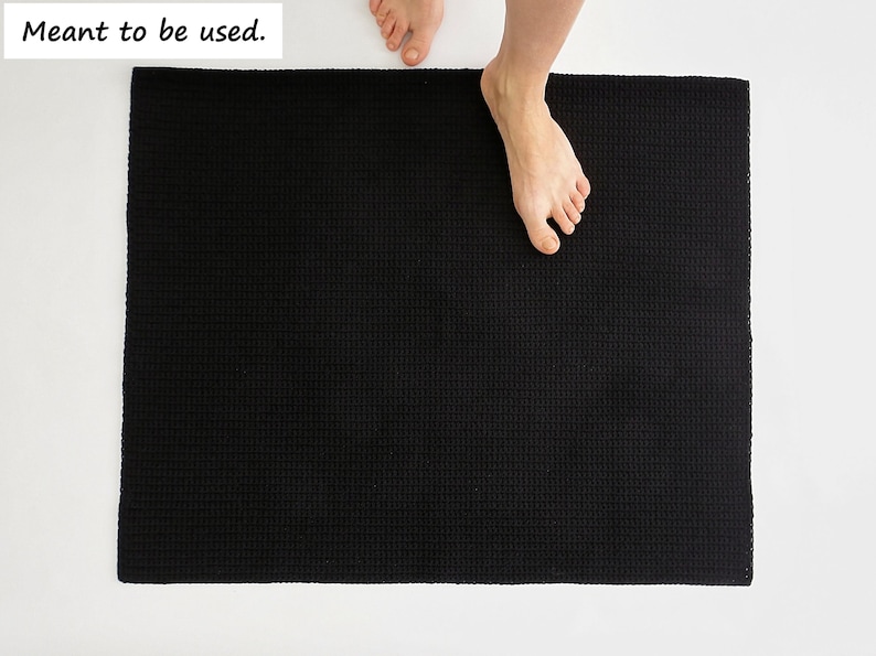Custom Bath Mat: Handmade Cotton Rug — Size & Color Options image 2