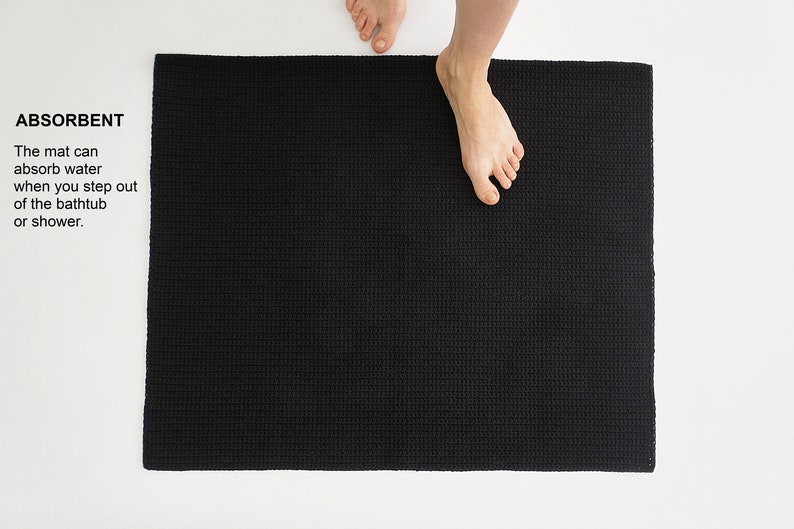 Custom Size Reversible off White Bath Mat Handmade From High Etsy