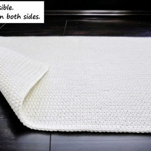 Custom Bath Mat: Handmade Cotton Rug — Size & Color Options image 5