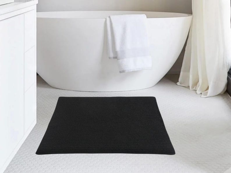 Custom Bath Mat: Handmade Cotton Rug — Size & Color Options image 3