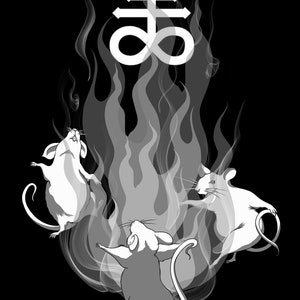 Dances With Rats Satanic Art Print Gothic Art // Alternative Art ...