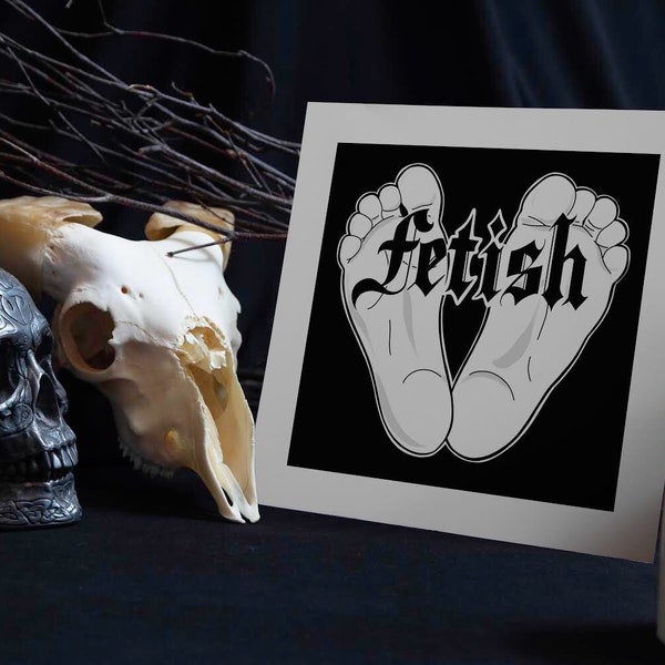 Foot Fetish Wall Art Decor Print // Gothic style // Alternative Art // BDSM // Kinky Boots // Gothic Decor // Home Decor // Oddities