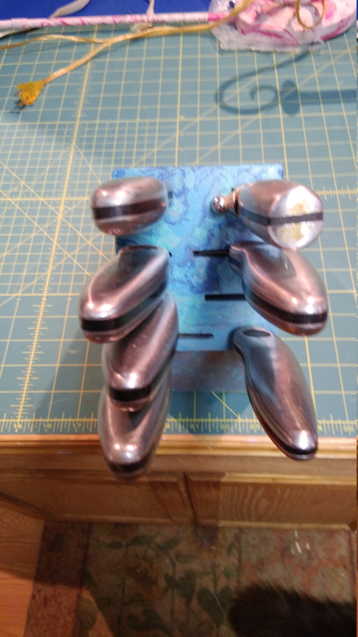 Custom hydro dip painted knife block and knives Etsy