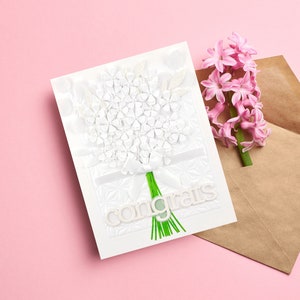 Carte de mariage de félicitations, carte de mariage toute blanche, félicitations pour votre jour spécial, cartes de mariage