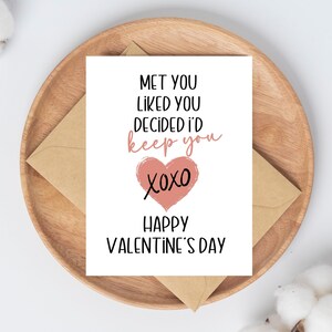 Carte de Saint-Valentin mignonne et drôle, carte de Saint-Valentin pour mari, carte pour elle