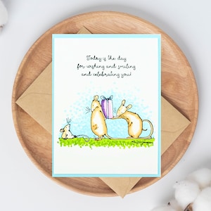 Birthday Card from Mom, Anita Jeram Illustrations, Cute Birthday Mouse Card