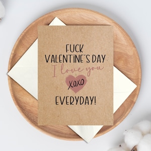 Carte de Saint-Valentin drôle, baise la Saint-Valentin, je t'aime tous les jours, carte de Saint-Valentin pour femme, carte de Saint-Valentin pour mari