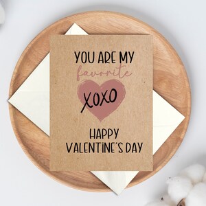 Vous êtes ma préférée, bonne Saint-Valentin pour ma femme, cadeau de Saint-Valentin pour mari, carte amusante et mignonne, carte kraft